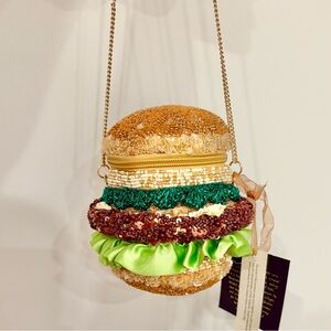 NWT beaded burger bag